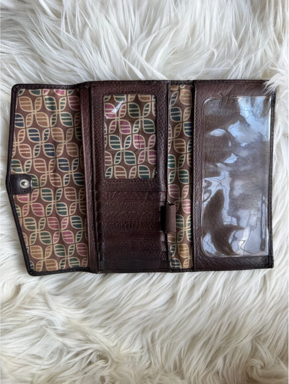 Fossil Genuine Leather Black Wallet with Zip Pocket